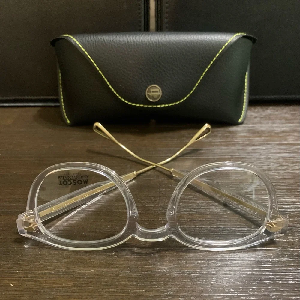 MOSCOT LEMTOSH TT CRYSTAL GOLD 49mm Round Eyeglasses